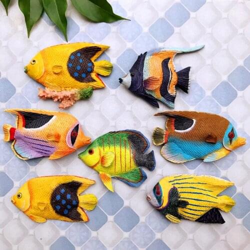 Fridge Magnet Home Creative Magnet Fridge Magnet Marine Fish Resin Magnet Decoration