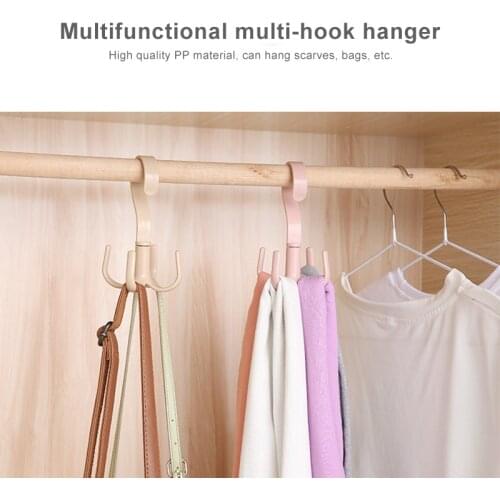 Multi-Function Rotating Hook Clothes Four-Claw Storage Rack Hanger Hanging Powerful Meat House Kitchen Hanger Scarf Belt Hanger