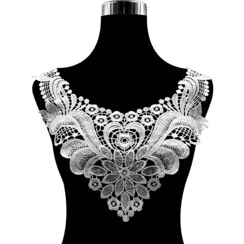 Fashion Fake Collar Lace Neckline Collars Women Neckband Applique Fabric Collarband High Quality False Collar For Lady