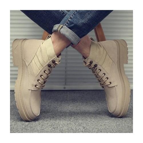 Mens shoes autumn 2019 new trend in the shoes mens retro desert tooling wild Martin boots men