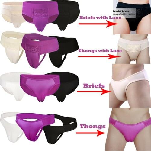 Men Hiding Gaff Panty Shaper Briefs Fake Vaginal Pad for Crossdressing Transgender Solid Mens Briefs Thong Sexy Soft Underpants