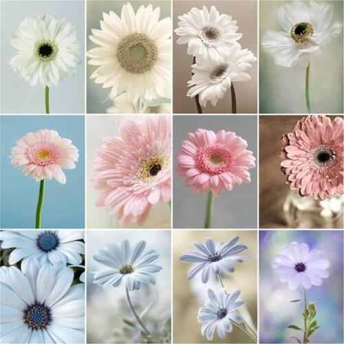 Huacan 5d DIY Full Square Diamond Painting Embroidery Flower Diamond Rhinestones Mosaic Cross Stitch Landscape Home Decor