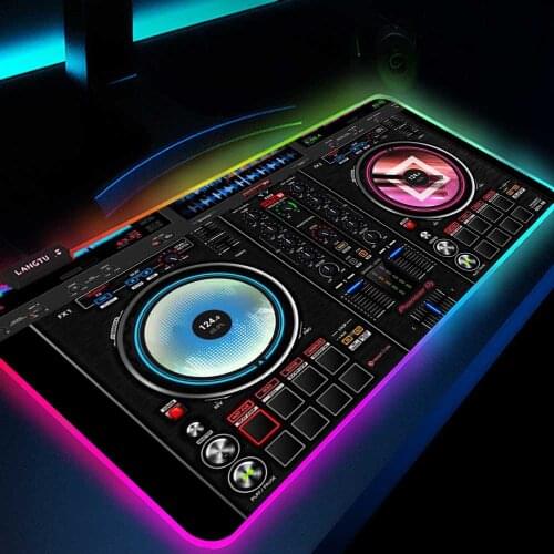 Tables Controllers Dj Mouse Pad Large Slipmat Led Gloway Gamer Rug Mouse Desktop Xxl Lamp Gaming Mouse Pad with Rgb Backlight