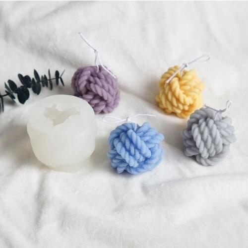 Coarse Yarn Ball Silicone Mold Homemade Candle Mold Making Supplies Warm Winter Simulation Yarn Ball Wax Mold Candle Accessories