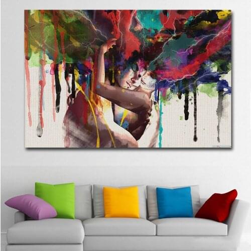 Posters Prints Lover Huging Canvas Painting Wall Pictures For Living Room Wall Art Abstract Decoration Paintings