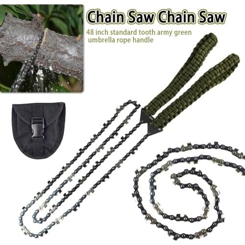 Hand Saw Gardening Chain Saw with Storage Bag 48 Inch for Tree Wood Pruning Branches Cutting Hiking Portable Outdoor Tools