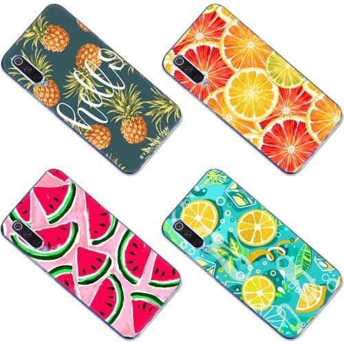 Summer fruit pineapple lemon Silicone Case for Xiaomi Mi POCO X3 NFC M3 F3 Note 10 S 10i 10T 11X Pro 11i 11 Ultra 11 Lite Cover