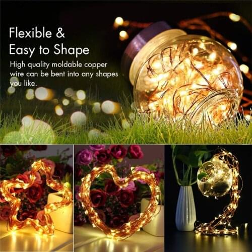 Led USB Outdoor Battery Operated 1-10m Photo Clip String Lights Garland with Clothespins for Home Decoration String Lights 5Z