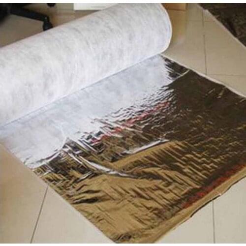 Thin and light 60g,50g/sqm Aluminum foil non-woven material, floor thermal protective, thermal insulation, Reflecting film,L 10m