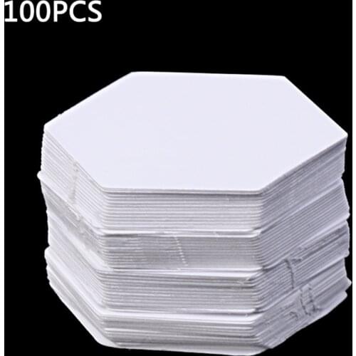 100Pcs Hexagon Templates for Patchwork Paper Quilting Sewing Craft DIY Six Sizes K1MF