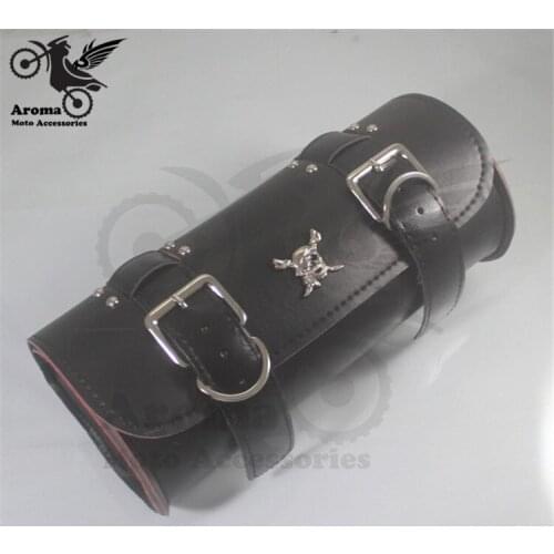 Unviersal motocross saddle bag tail head pouch tool bags scooter luggage motorbike tail bag leather motorcycle tail bag moto