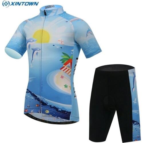 XINTOWN Children Outdoor Clothing Ropa Ciclismo Bicycle Wear Kids Bike Cycling Jersey Shorts Sets