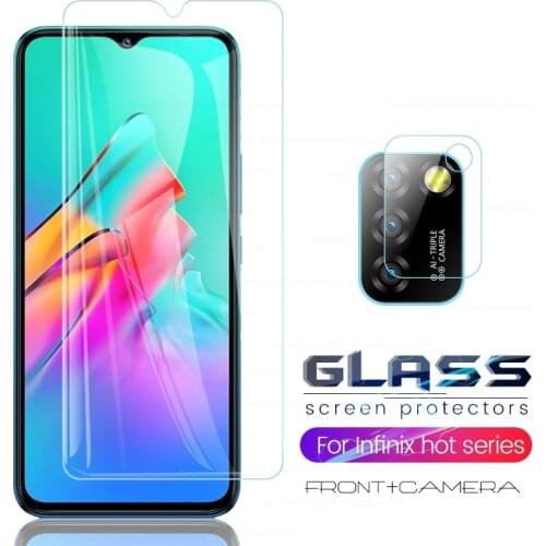 Camera lens protective glasses for infinix hot 10 lite 10lite light 10 9 play note 8 7 glass screen protector armor safety film