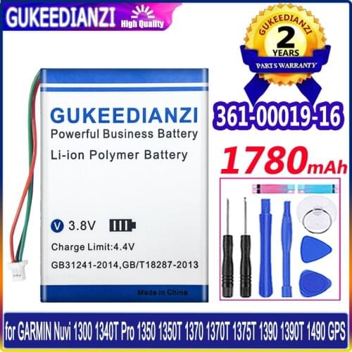 1780mAh GUKEEDIANZI 361-00019-16 Battery for Garmin Nuvi 1300 1340T Pro 1350 1350T 1370 1370T 1375T 1390 1390T 1490 GPS