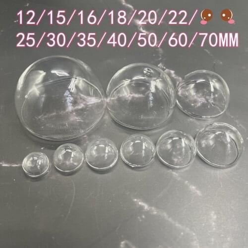 5pcs 12/15/16/18/20/22/25/30/35/40/50/60/70mm Hemisphere glass dome cover half round glass globe bubble globe glass vial pendant