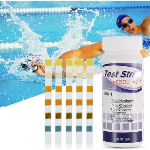 50pcs Multipurpose Chlorine PH Test Strips SPA Swimming Pool Water Tester Paper