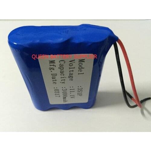 3S1P 2600mah 3000mah 3200mah 3400mah 3500mah 11.1V 18650 battery pack