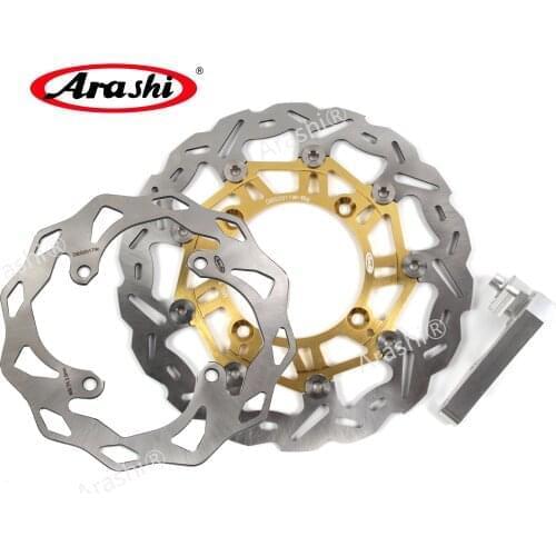Arashi For KAWASAKI KLX R 450 2007 - 2021 CNC Front Rear Brake Disc Rotor KLX450R 2012 2013 2014 2015 2016 2017 2018 2019 2020