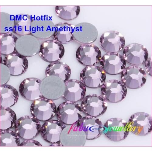 Free Shipping! 1440pcs/Lot, ss16 (3.8-4.0mm) High Quality DMC Light Amethyst Iron On Rhinestones / Hot fix Rhinestones