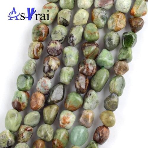8mm-10mm Irregular Green Opal Natural Stone Beads For Jewelry Making Spacer Loose Beads Diy Bracelets Necklace Jewellery 15"