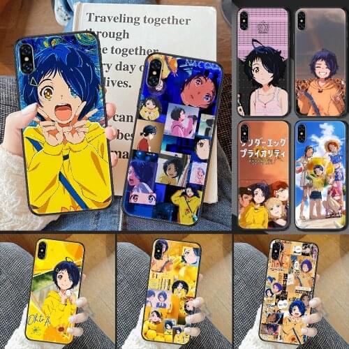 Anime WONDER EGG PRIORITY Phone Case Cover Hull For iphone 5 5s se 2 6 6s 7 8 12 mini plus X XS XR 11 PRO MAX black tpu funda