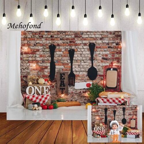 Mehofond Photography Background Kitchen Cooking Tools Vegetables Children Newborn Birthday Party Portrait Backdrop Photo Studio