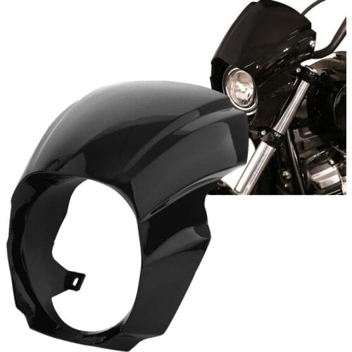 Gloss Black Motorcycle Front Headlight Fairing Mask Windshield Cover For Harley Softail Breakout FXBR FXBRS 2018-2020 ABS