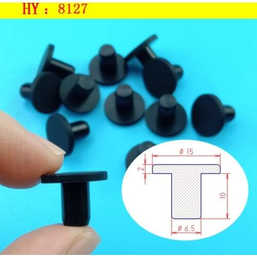Hy-8127 silicone bottle stopper waterproof silicone rubber sealing plug steel pipe round hole plug 6.5mm 6mm inner diameter