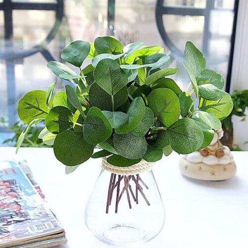 4Pcs/bundle Eucalyptus tree branches Artificial Flower arranging DIY flores home wedding party decoration fake plants wreaths