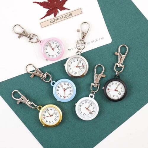FOB Pocket Watch Aqua Nurse Gift Kit Lapel Pin Brooch Doctor Hospital Clock Keychain Glow in Dark Watches Dropshipping Unisex