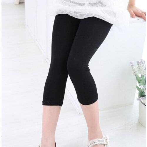 Summer Girls Leggings Modal Cotton Bottoms Calf Length Kids Toddler Pants Capris Candy Color Children Legging for Girl 2-8 Years