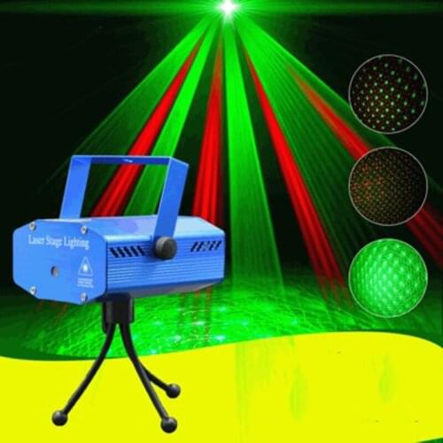 Mayitr Laser Stage Projector Rechargeable Wedding Birthday Party DJ Lamp Disco Light USB Rechargeable Red Blue Green Lamp
