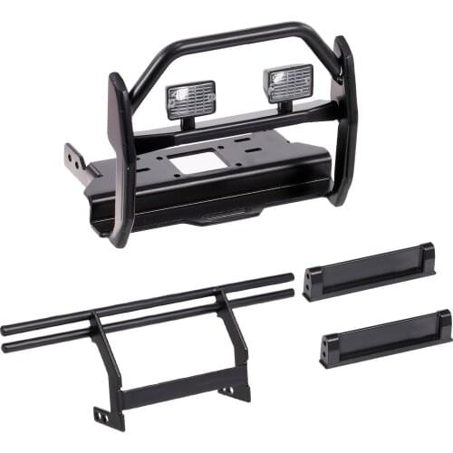 RC Car Metal Front Bumper and Rear Bumper Anti Collision Kit Compatible with RC TRX4 TRX6 4X4 6X6 G63 G500 Car