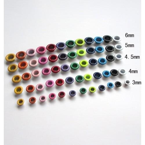 3mm 100set Paint Coloured Grommets Eyelets for Banners Vinyl Grommet Corns buckle Scrapbook Leather Craft