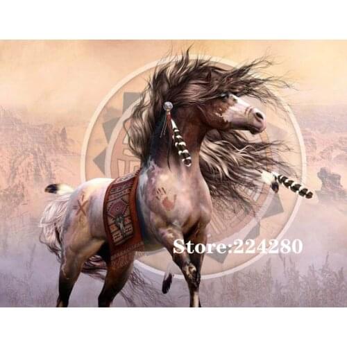 New Warrior horse Animal Needlework Aide Cross stitch 14CT Unprinted Embroidery kit Art Cross-Stitching,DIY Handmade Home Decor