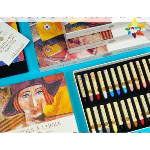 6 12 24 48 original france Sennelier Pastel oil painting stick professtional oil pastels paint set pearl light kid drawing stick