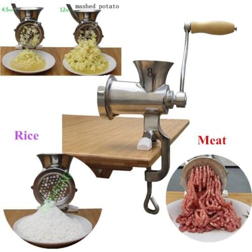 Small hand operated meat grinder carrot mashed potato making machine 10# ZF