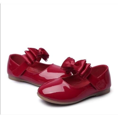 New Children Shoes Autumn Girls Princess Leather Shoes Bow Kids Dress Wedding Shoes Girls Casual Princess shoes soft bottom