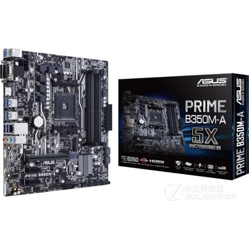 New for ASUS PRIME B350M-A motherboard Socket AM4 DDR4 USB3.0 USB3.1 SATA3 HDMI DVI VGA 64GB desktop motherboard Free shipping