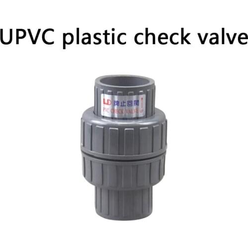 PVC One Way Non Return Check Valve Pipe Fitting For Garden Irrigation Aquarium Fish Tank 32-63mm Inner Diameter 1 Pcs