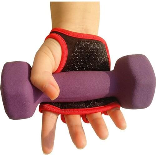 1pair Weightlifting Workout Crossfit Fitness Gloves Weight Training Gloves Gym Barehand Grip for Rowing Pull Up