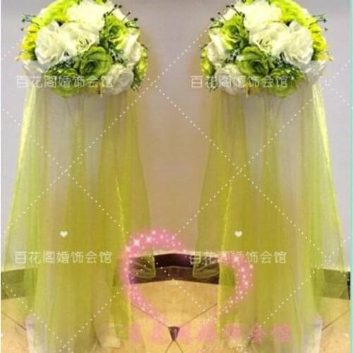 Romantic wedding decoration party flower bouquets for road lead or wedding column white flowers road lead flower 6pcs/lot