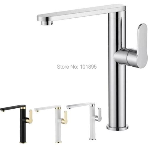 Luxury Deck Mounted 4 Colors of Brass Material of Single Handle Kitchen Tap
