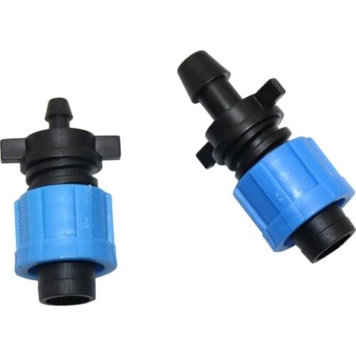6mm To 16mm 10mm To 16mm Lock Offtake Drip Irrigation Pipe Connectors Garden Water Drip Tape Lock Nut Connection Fittings 5 Pcs