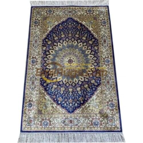 Handmade Turkish Floral Bedroom Area Rugs 100% Pure Silk Persian Carpets