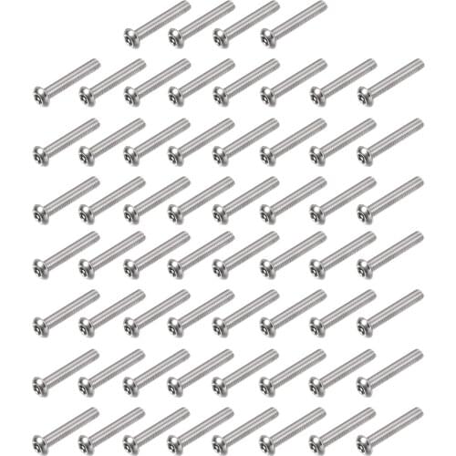 Uxcell M5x30mm Torx Security Machine Screw Pan Head Screws Inside Column, 304 Stainless Steel Fasteners Bolts 60 Pcs