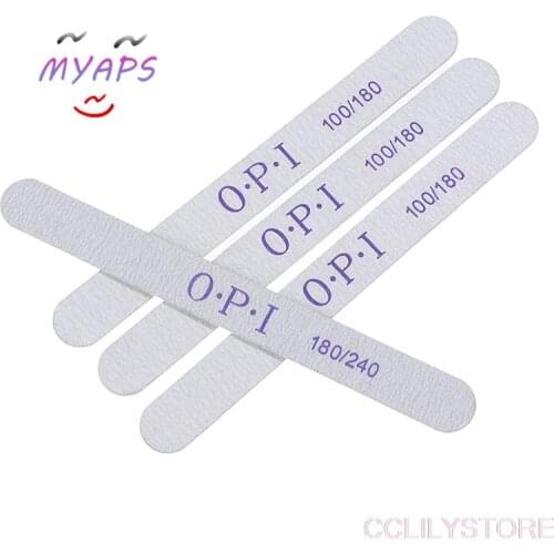 10Pcs Wood Nail File 100/180 180/240 Professional Double Side Nail Art Sanding Buffer Files