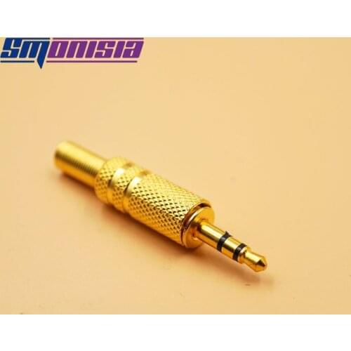 Smonisia 100pcs 6.35mm / 6.5mm 3 Pole stereo Amplifier Plug 6.35 / 6.5 3 Pin Gold Plated Microphone jack Plug Audio Connector