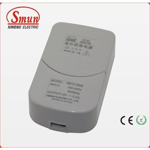 12V2A AC/DC adapter with CE ROHS 1 year warranty white