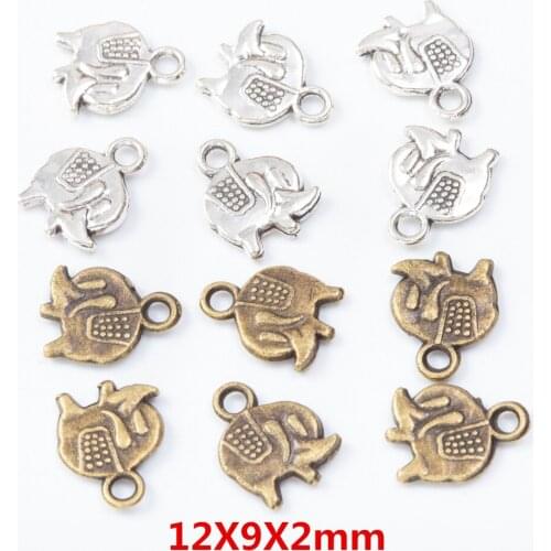 140 pieces of retro metal zinc alloy elephant pendant for DIY handmade jewelry necklace making 7479